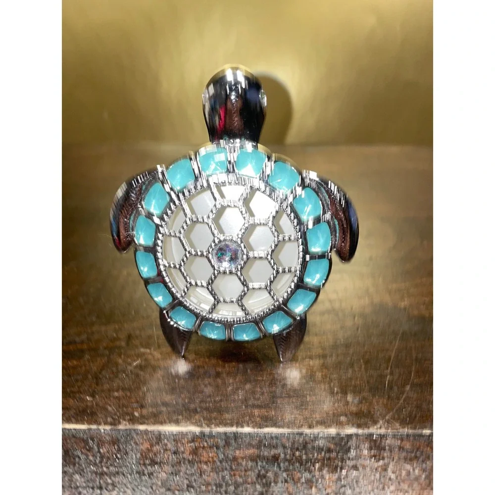 Bath & Bodyworks wallflowers plug‎ Turquoise Gem Accents Silver Tone Turtle
